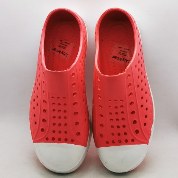 Lily & Dan Water Shoes Kids Pink White sz 3 Lightweight no laceup slip on As New - Picture 6 of 8